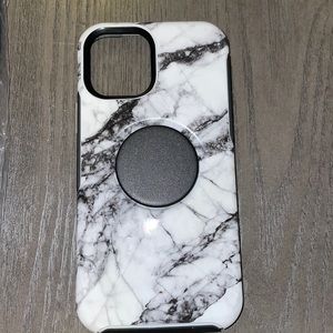 OtterBox marble PopSocket case iPhone 12/12 pro.